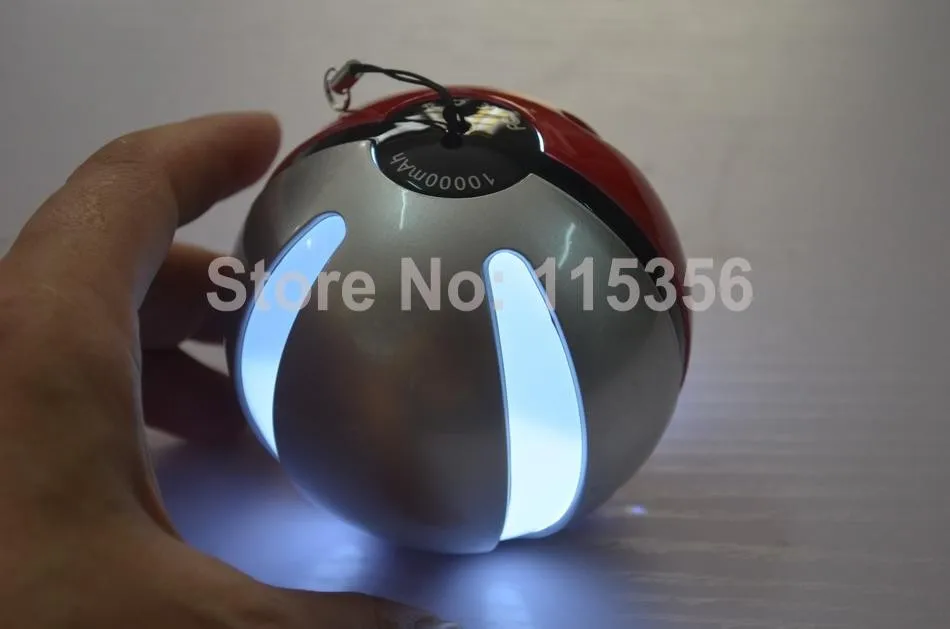 1 шт. Новые поступления: 10000 мАч Pokemon Go Ball power Bank Magic Ball зарядное устройство двойной USB порт для всех телефонов