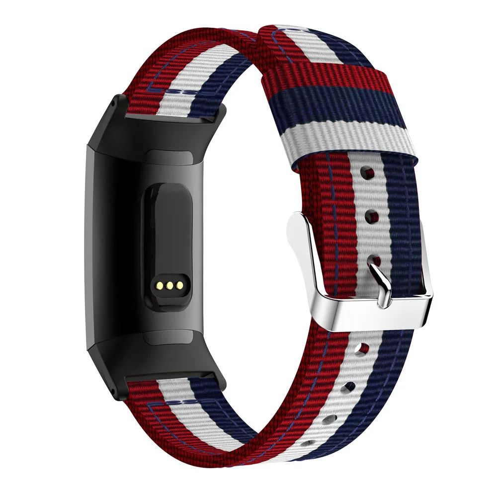 Сменные ремни для Fitbit Charge 3 Band нейлоновый текстильный ремень Сменные Смарт-часы для фитнеса с соединительный браслет