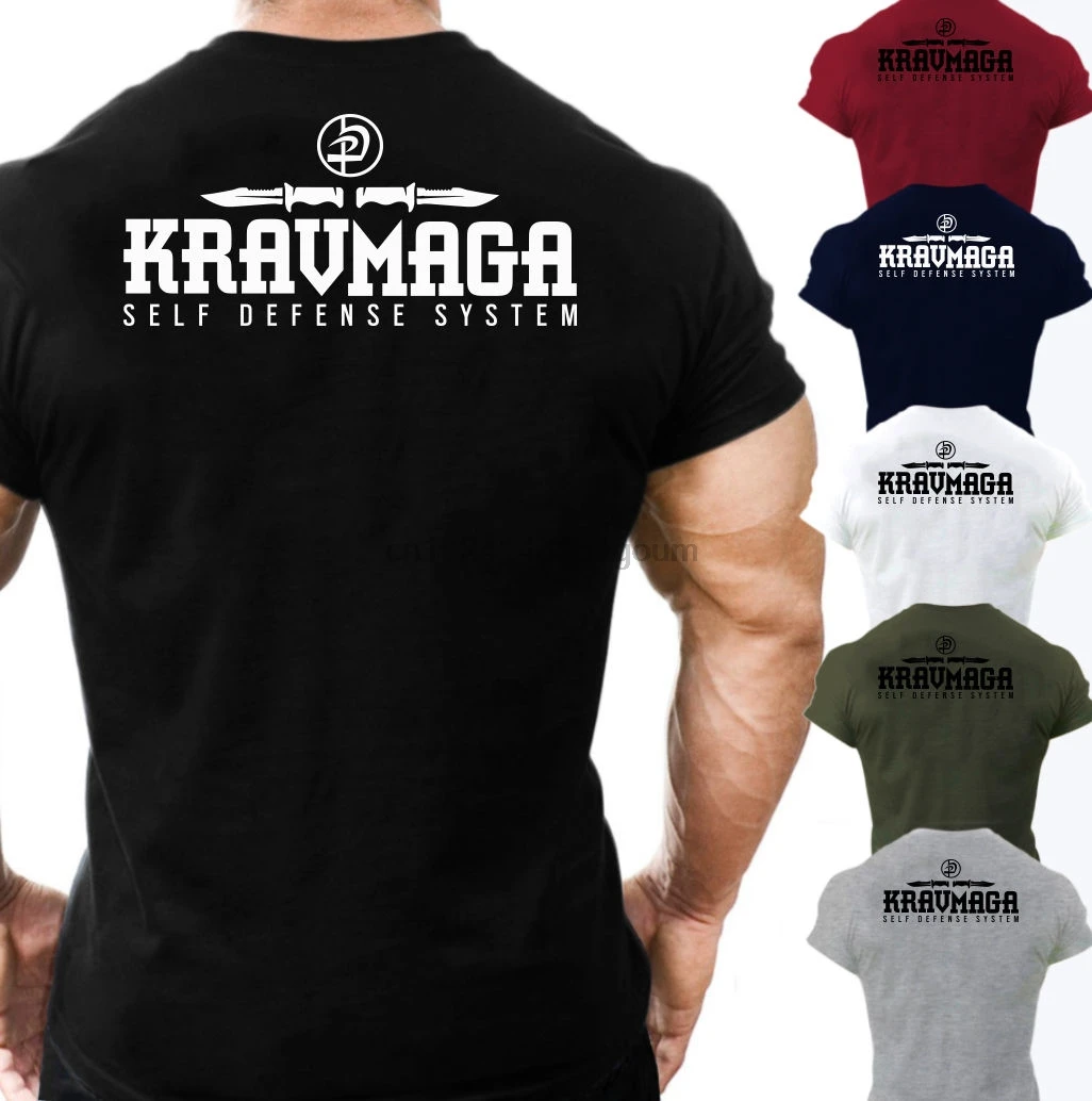 

Brand Clothes Summer MENS KRAV MAGA SELF DEFENSE SYSTEM T SHIRT FIGHTING TRAINER O-Neck T Shirt