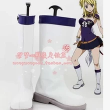 Хвост Феи Люси хартфилия костюм для косплея фиолетового цвета версия платье в стиле «Лолита» белый Сапоги в стиле панк; обувь по индивидуальному заказу