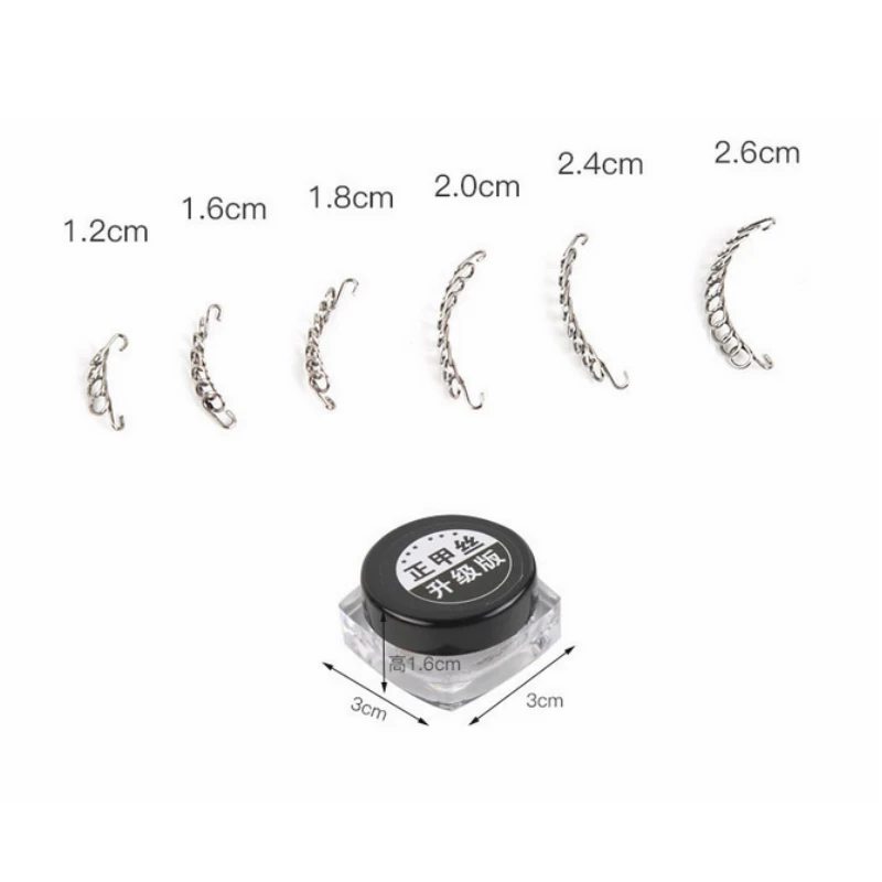 12pcs/box Ingrown Toe Nail Corrector Stainless Steel Wire Nails Straightener Fixer Pedicure Foot Care Toenail Correction Tool