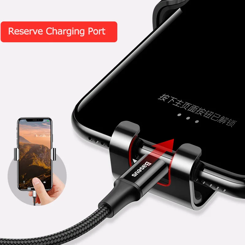 Baseus металлический Автомобильный держатель для телефона для iPhone samsung складной гравитационный держатель для мобильного телефона для приборн...