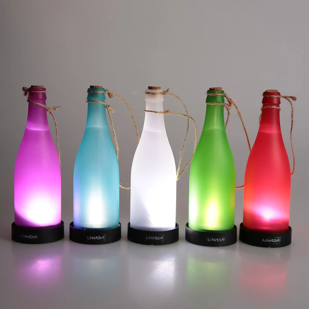 Outdoor Creative Led String Cork Wine Bottle Sensor Led Solar
