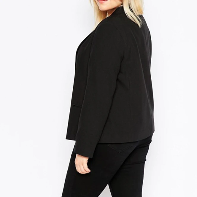 Kissmilk Plus Size Women Clothing Casual Slim Fit Blazers Basic Jackets Ladies Notched Long Sleeve Blazer Female Coat Big Size