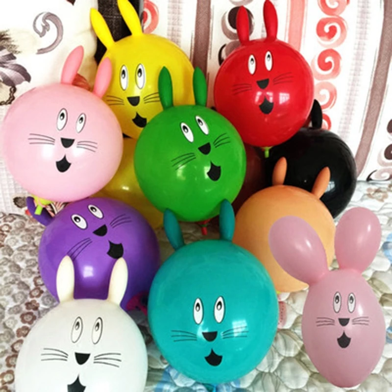 HBB 1 шт. детские надувные шары с милым кроликом для свадебной вечеринки, латексные воздушные шары для детей на открытом воздухе, веселые спортивные игрушки разных цветов