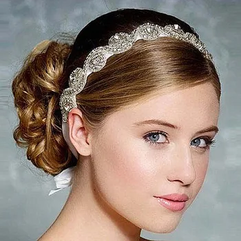 

Bride Hair Rope with Lace Crystal Rhinestone Jewelry Bridal wedding hairdress Hair accessories Headband