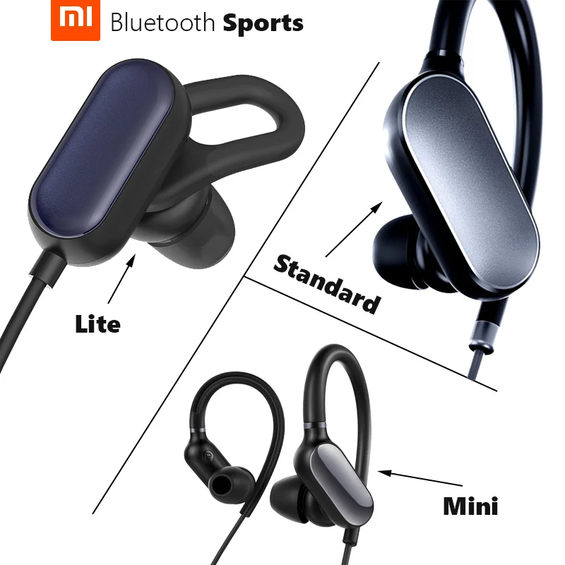 Оригинальная Xiaomi mi Спортивная гарнитура Lite/standard/mi ni Беспроводная Bluetooth 4,1 Водонепроницаемая IPX4 анти-капля долгое время игры