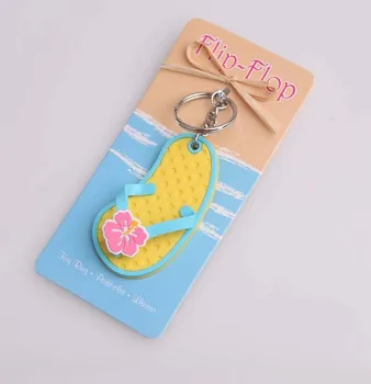 

Flip Flop Tropical Flower Key Chain wedding bridal shower party favor gift