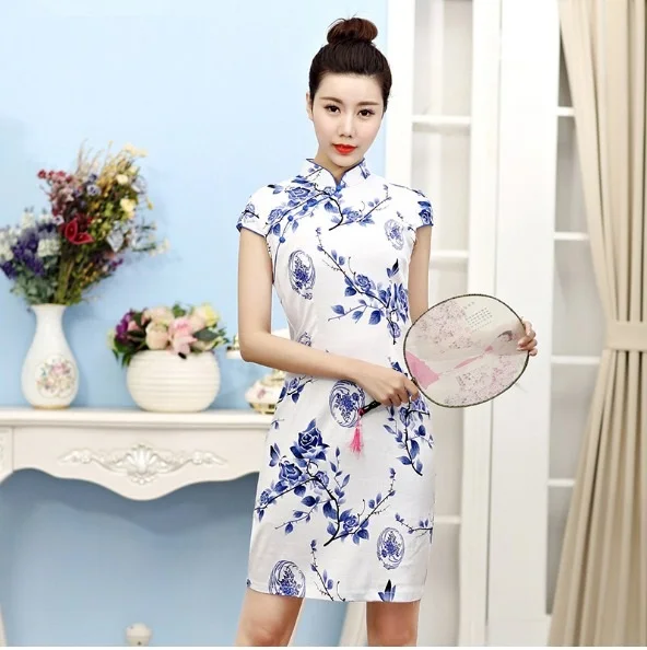 Женский Чонсам 5XL 4XL Shanghai Tang Qipao для вечеринки - Цвет: Многоцветный