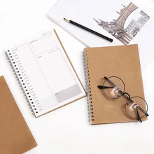 6 шт./лот, винтажная записная книжка, спиральный ежедневник, ежедневник, записная книжка, канцелярские принадлежности, офисные принадлежности, школьные принадлежности A6830