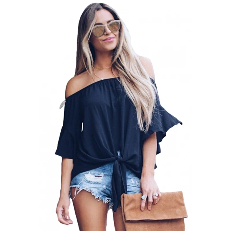Off Shoulder Women 2019 Summer T-Shirt Casual Tshirt Woman Top Tee Ladies Solid Short Sleeve The Floral Female Clothes | Женская одежда