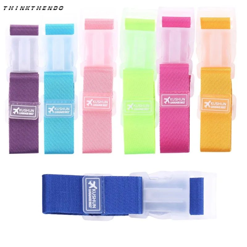 

Adjustable Candy Color Portable Suitcase Bag Travel Luggage Straps Buckle Baggage Tie Down Belt Lock