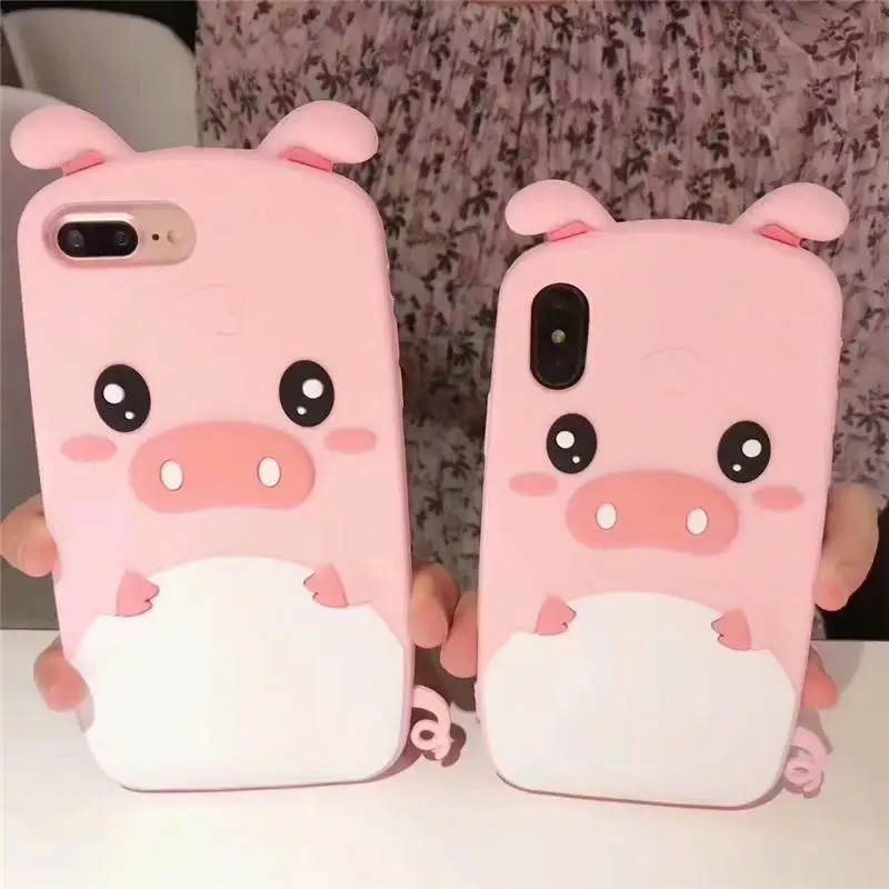 

Fashion 3D Cartoon Pig soft Silicone Case For Huawei P20 Lite Case For Huawei P30 Pro P10 P9 P8 Lite 2017 P Smart 2019 Cover