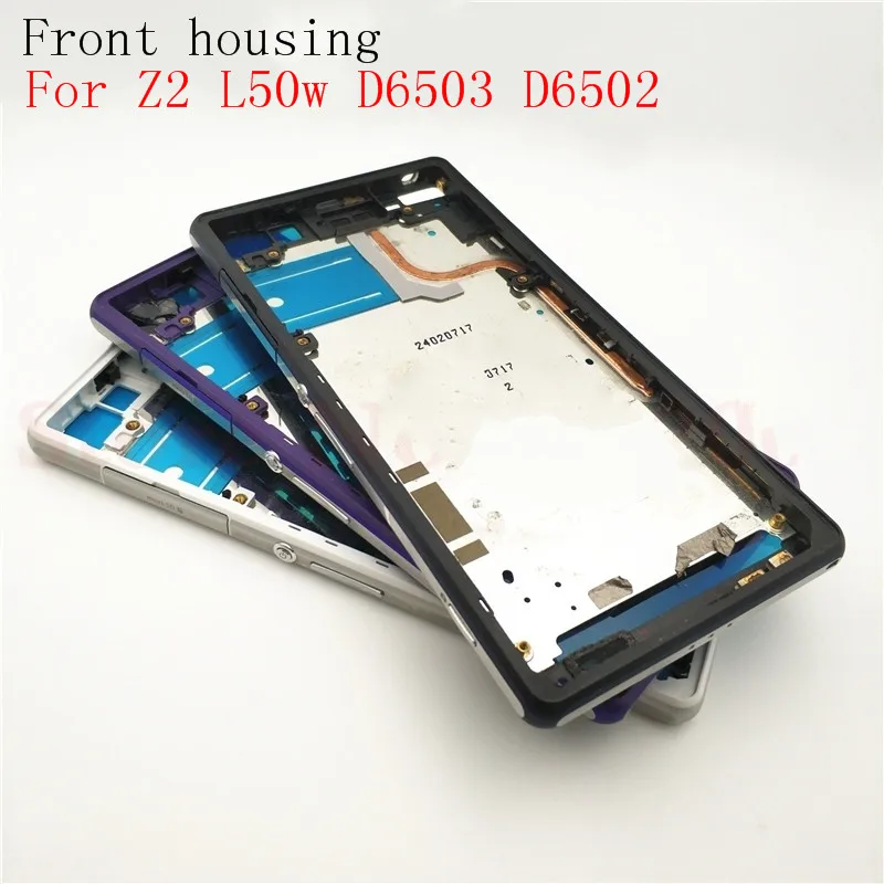 Запасная Передняя средняя рамка для Sony Xperia Z2 L50w D6503 D6502 передняя среднего ЖК