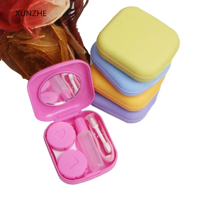 XUNZHE Candy color beauty storage box Cute Contact lens Case Box Eyes Care Kit Holder Travel Washer Cleaner Container | Дом и сад