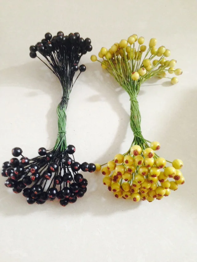 Искусственные ремесла цветы мини ягода 8 мм для DIY ВЕНОК, украшение для волос Материал