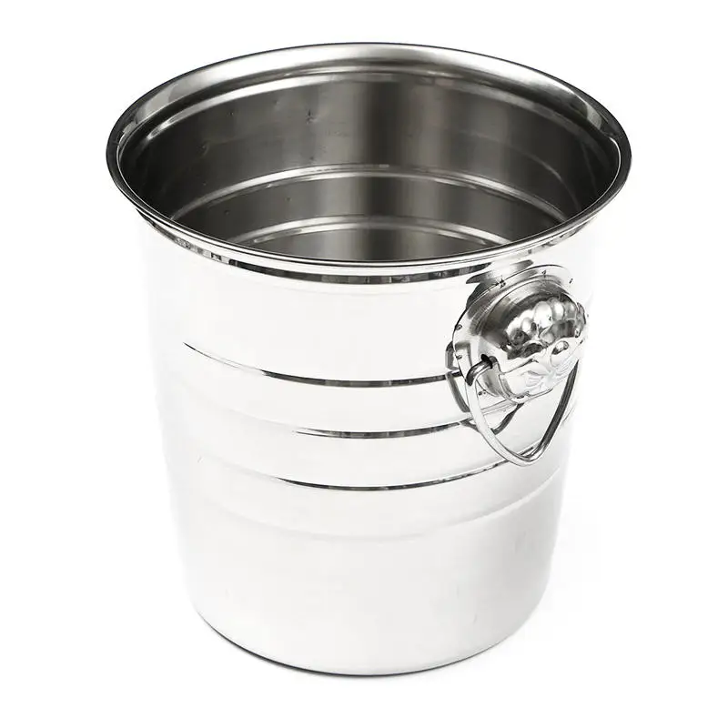 Stainless Steel 18x19cm Cubes Barrel Ice Container Barrel Bucket Home