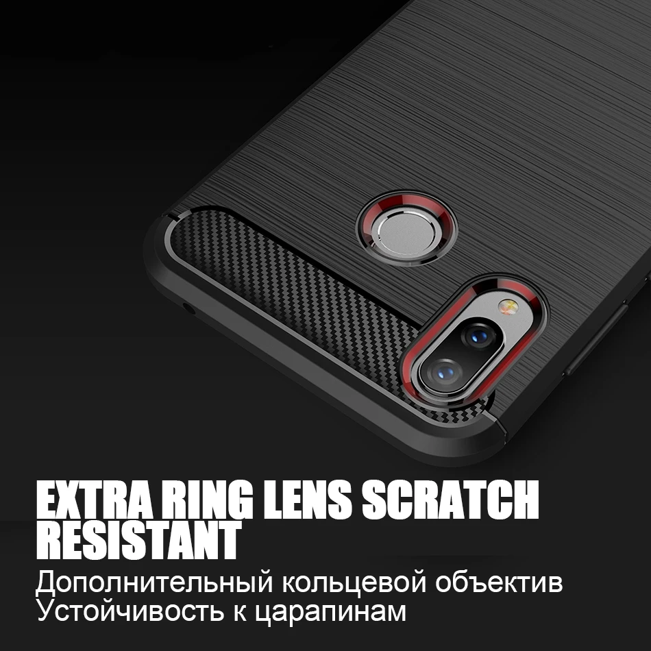 TOMKAS Carbon Fiber Case For Huawei Honor Play Phone Case On Bumper Silicone TPU Cover Coque Funda Carcasa Hoesje Capa Capinha   (3)