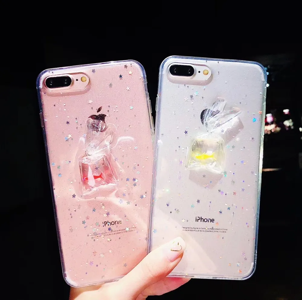 Bling Glitter Soft Silicone Case For iPhone 7 6 6S Plus Lovely Animal Cover Shining Phone Cases X 8 Capa |