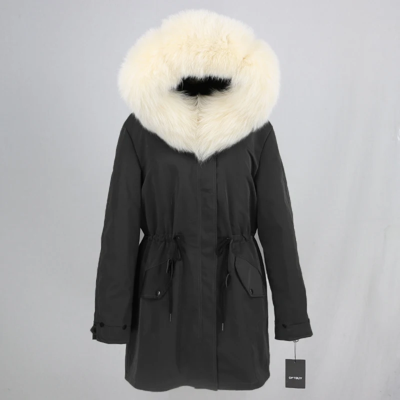 OFTBUY, зимняя женская куртка, пальто из натурального меха, длинная парка, воротник из натурального меха енота, капюшон, водонепроницаемая верхняя одежда, теплая уличная одежда