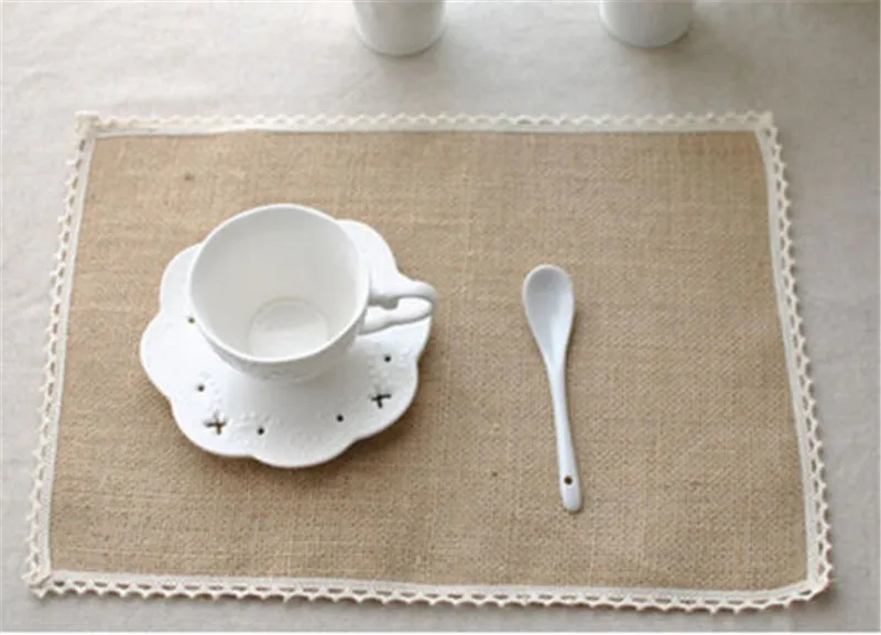 

AU Natural Hessian Jute Burlap Table Placemats Rustic Home Wedding Decor Crafts