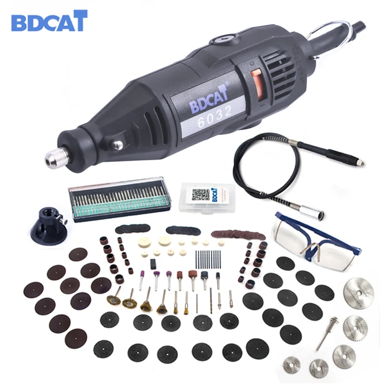 

BDCAT 180W Electric Dremel Mini Drill Polishing Grinder Machine Variable Speed Power Tools with 186pcs Rotary Tool Accessories