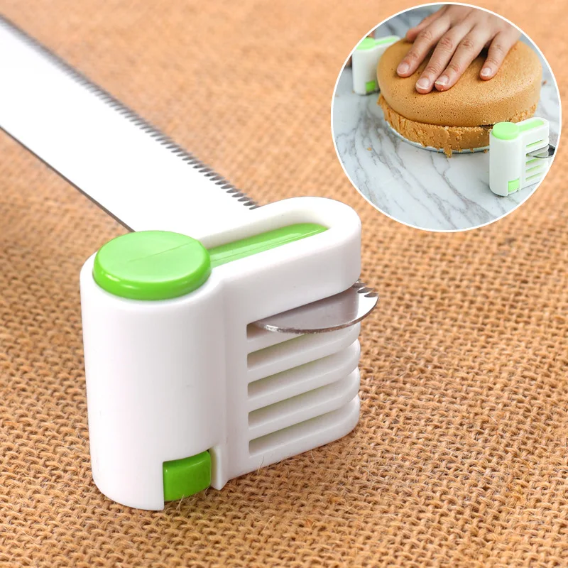 

Adjustable Double Alice Bread Cutter Durable Leveler Stainless Steel Cake Baking Accessories Gadget Cake Piecewise the Bread Cak