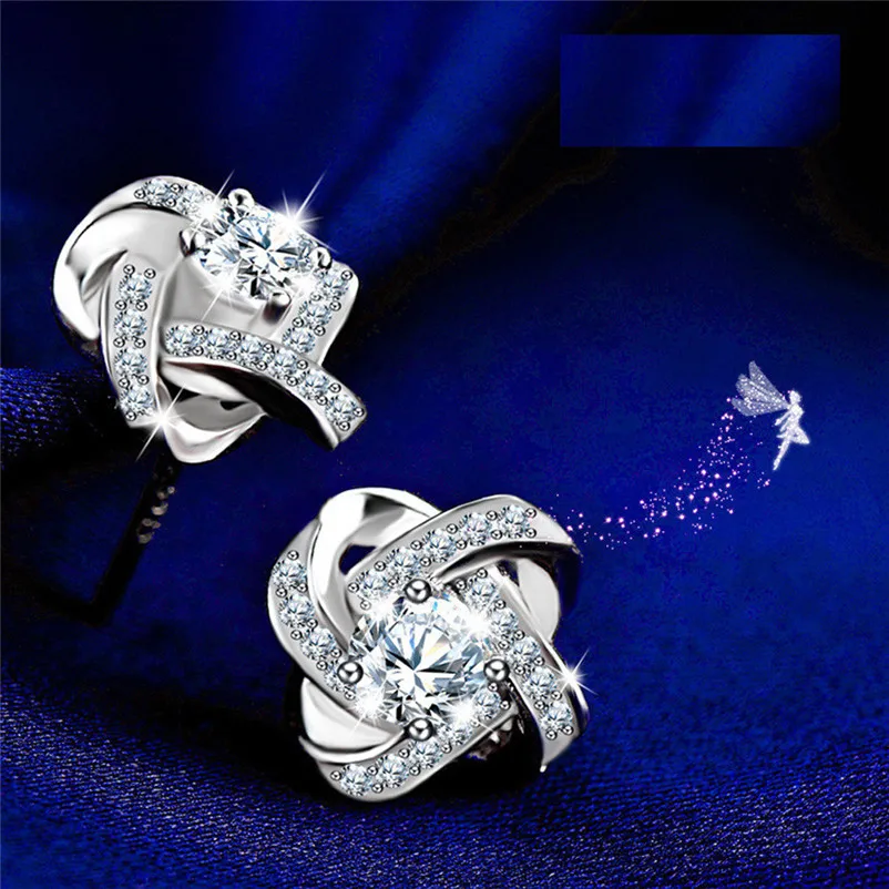 2018 Trendy earrings for women Simple Fashion Diamond Eternal Star Earrings Stud Earrings Jewelry earrings Brincos J04#N (14)