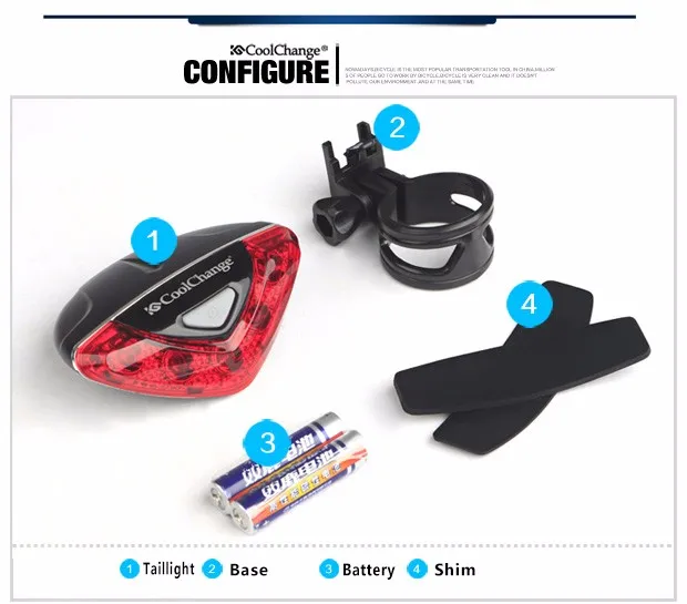 Sale CoolChange LED mountain bike bicycle light bicycle warning lamp light bisiklet lights luces led bicicleta bike accessories C-021 18 Sale CoolChange LED mountain bike bicycle light bicycle warning lamp light bisiklet lights luces led bicicleta bike accessories C-021 18