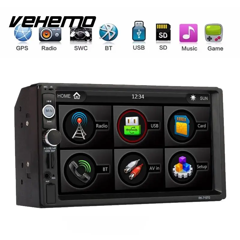 

Vehemo 2 Din Touch Screen HD Car MP5 MP5 Player Radio Handsfree Smart