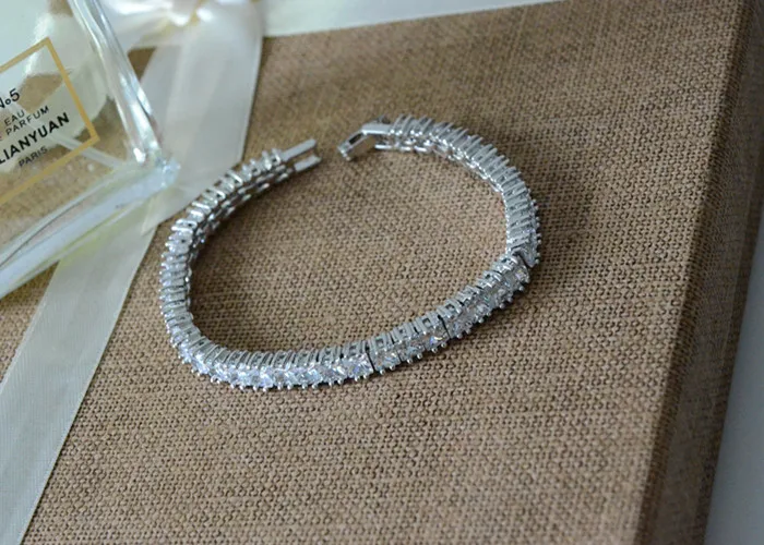 Дизайнерские Модные ювелирные изделия из меди 3A кубического циркония браслет