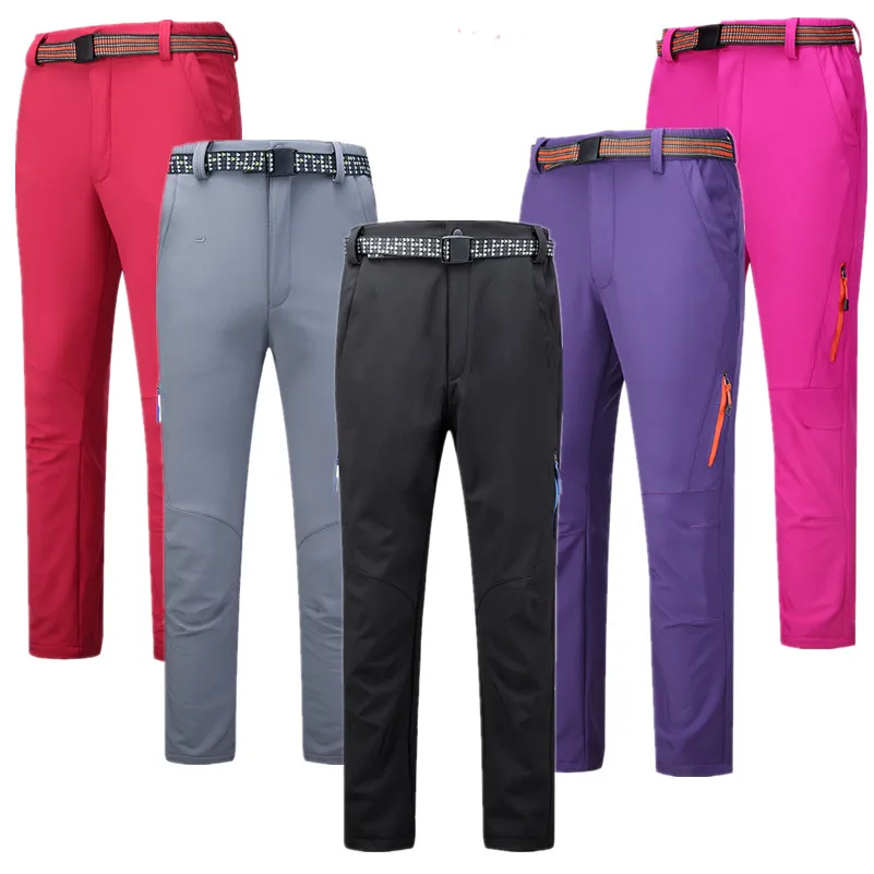 Outdoor Hiking Fishing Pants Women Softshell Trekking Mujer Mountain