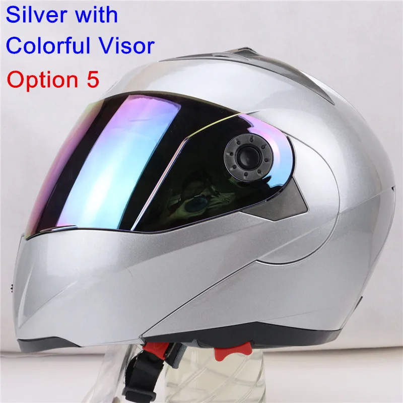 JIEKAI 105 флип-ап мотоциклетный шлем с двойным козырьком система каждый всадник доступный велосипедный шлем M L XL XXL - Цвет: 5