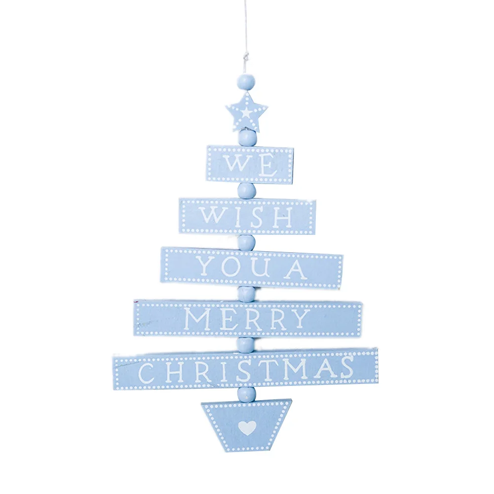 Модная надпись "веселого Рождества" Вращающийся деревянный бисер украшения для рождественской елки украшения Горячая