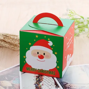 

80pcs Christmas Square Bottom Gift box,Christmas favor box christmas decoration holiday gift box,not include Ribbon sticker