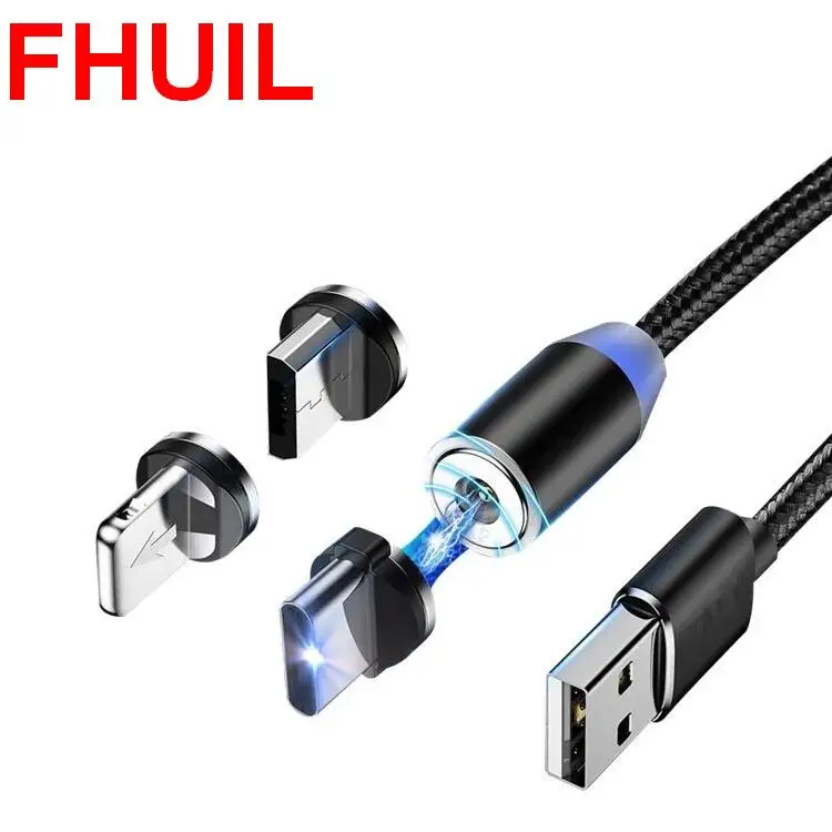 

Fhuil Magnetic USB Type C Cable For iPhone Samsung Redmi Note 7 K20 Oneplus 7 Pro Magnet Fast Charging Micro Mobile Phone Cables