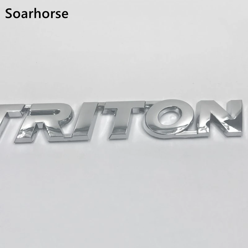 3D Серебряный Логотип Эмблема Triton для Mitsubishi L200 автомобильные части задний