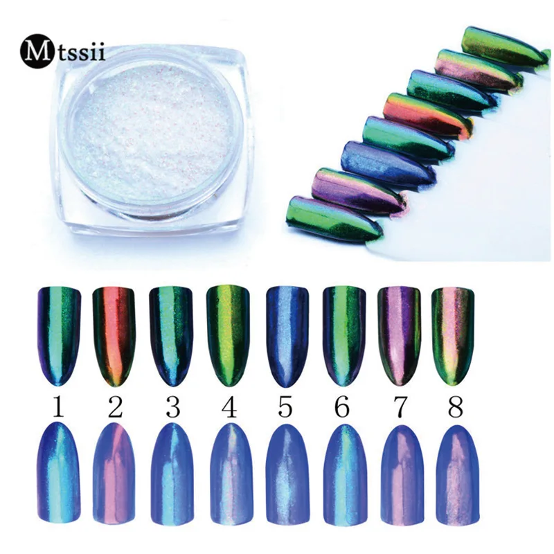 Mtssii 0 2 г/коркор. Neon Aurora пудра Хамелеон дизайн ногтей хромированный пигмент для