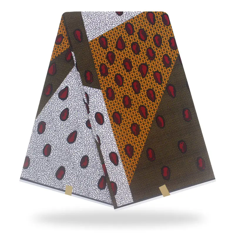

100% Cotton Hollandais Wax High Quality Fabric African Sewing Material Veritable Wax Hollandais Guaranteed Real Wax ! P42461