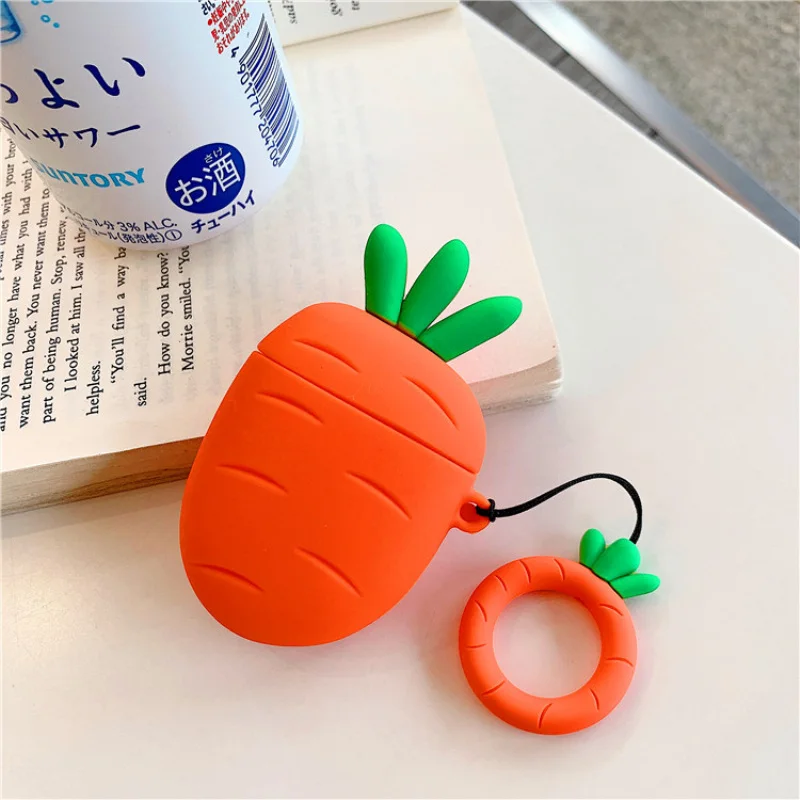 3D Kawaii ананас чехол с принтом "кактус" для Airpods iPad Air 2 Силиконовый чехол для MacBook Air стручки фрукты чехол Брелок для ключей наушники сумка - Цвет: HLB