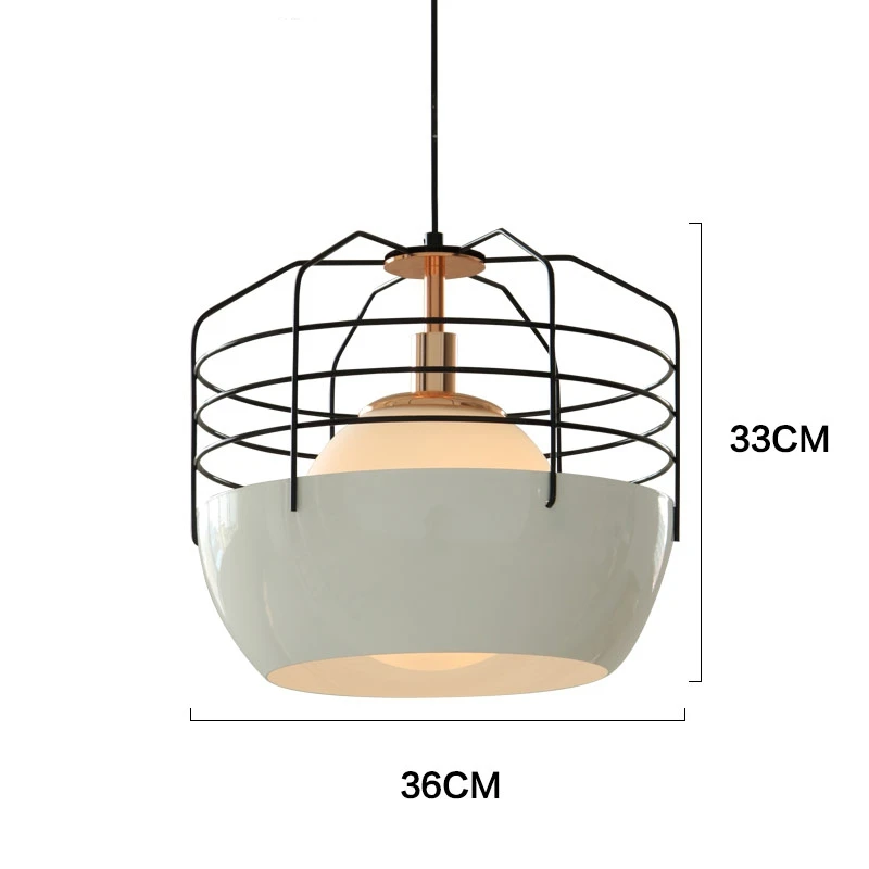 Nordic Modern Simple Leisure Pendant Lamp Creative Iron Art Ivory White Glass Lampshade Cafe Bar Room Study Restaurant Lamps E27 | Лампы и