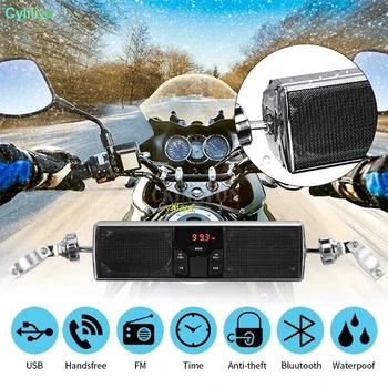 

DHL 10PCS Bluetooth Motorcycle MP3 Music LED Player Speakers Motorbike Stereo Speaker FM Radio Waterproof Audio Player HOT