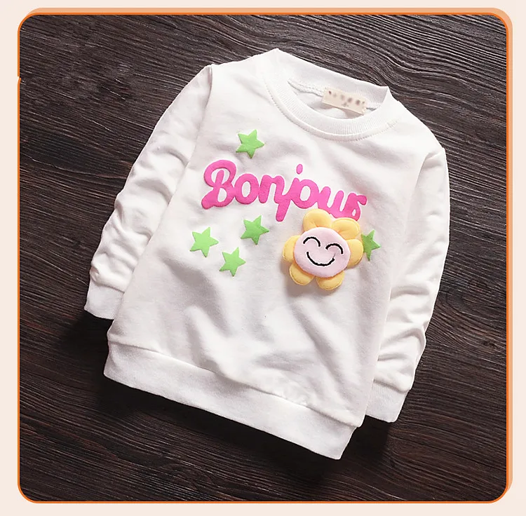 

(1piece /lot) 100% cotton 2017 Cute color bow baby girl outerwear 0-2 year old 90-95cm