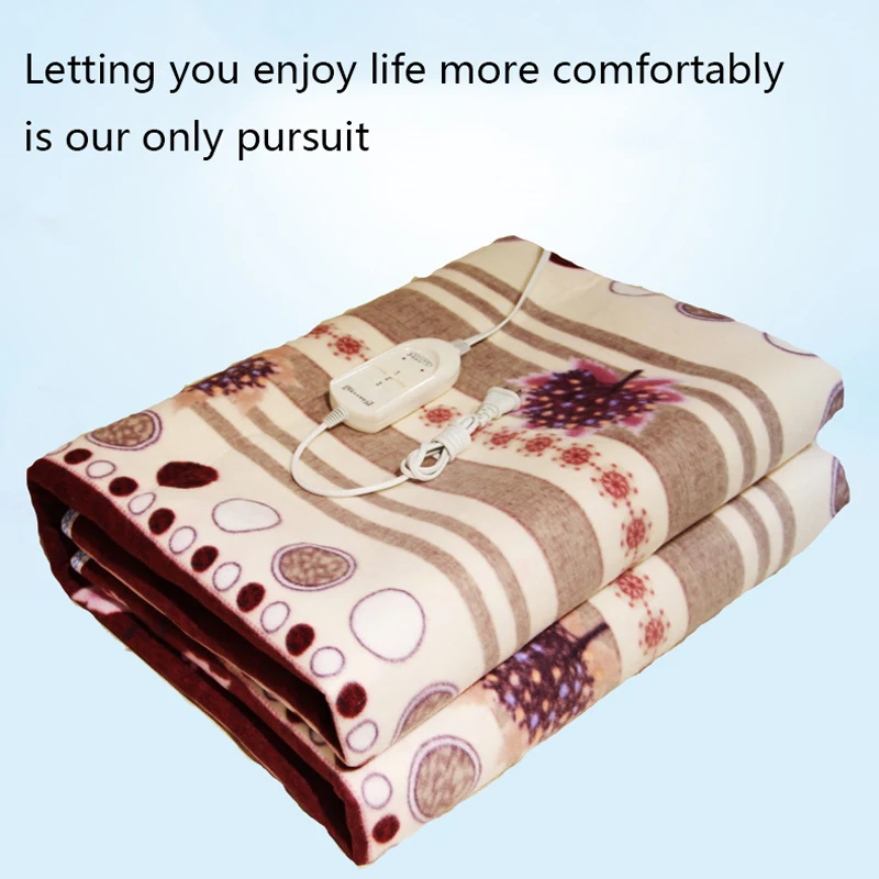 

Plush Heated Blanket Security Electric Blanket Thicker Single Electric Mat Body Warmer Heater forWinter Warm mattress bed