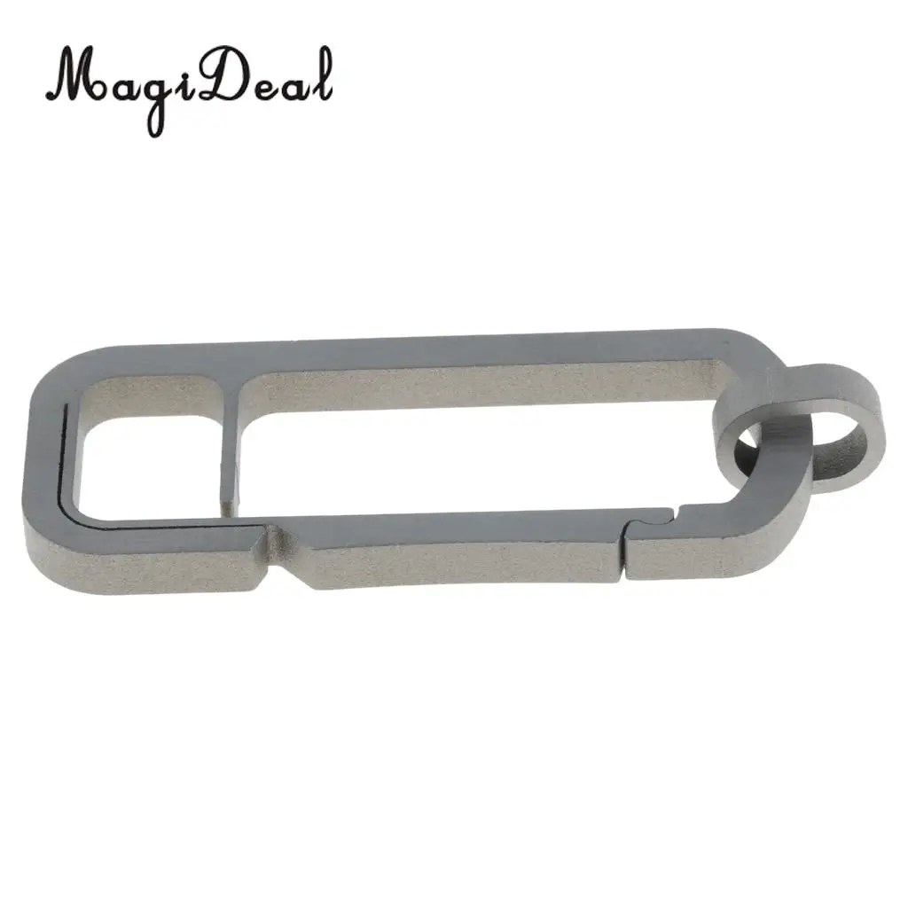 MagiDeal Key Chain Ring Carabiner Hook Belt Buckle Outdoor Titanium Alloy Key Chain Buckle Carabiner Hook Key Ring 