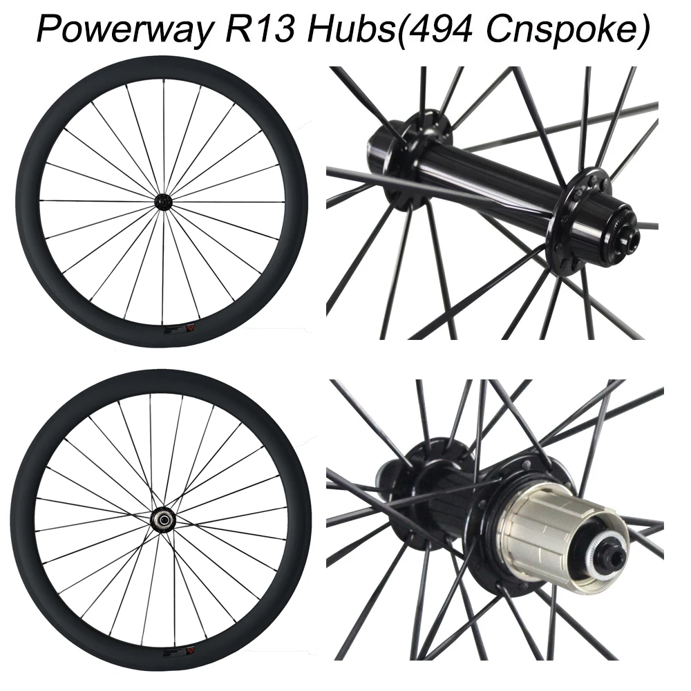 Супер легкий Powerway R13 ступицы углеродные колесные велосипеды 24 мм Глубина клинчер