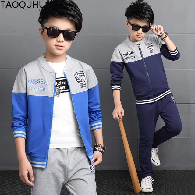 2016 HOT 4 15T New Teenager Clothing Sets Boys Outerwear Linen Casual ...