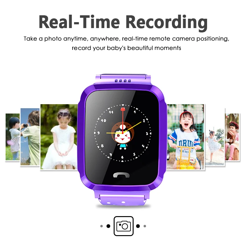 V59 Kids Smart Watchs LSB Positioning Anti-Lost Monitor Tracker Child Watch with Camera IP67 Waterproof SOS Alarm Baby Bracelet |
