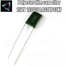 16pcs Polyester film capacitor 2E333J 250V 0.033UF 33NF