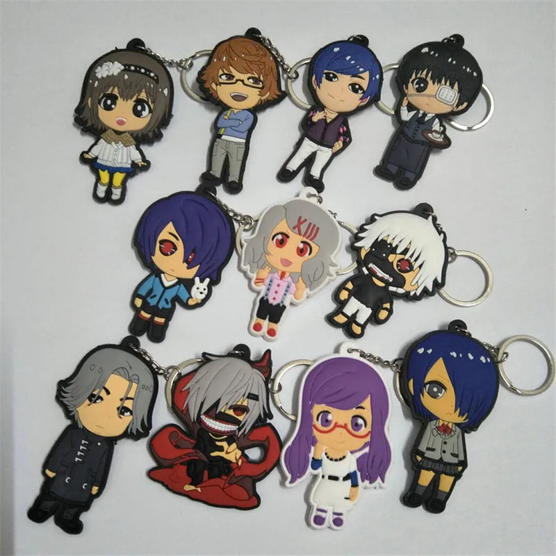 Аниме Tokyo Ghoul ПВХ брелок фигурки игрушки Kaneki Ken Touka Kirishima Shuu Tsukiyama кулоны куклы 10